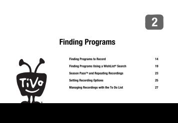 TiVo Series3 HD Viewers Guide - Finding Programs