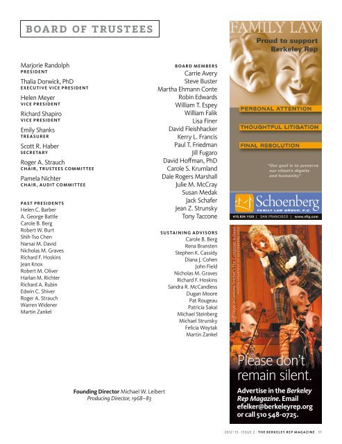 the berkeley rep magazine - Berkeley Repertory Theatre