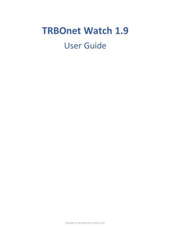 TRBOnet Watch 1.9 User Manual