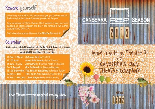 Download the Season Brochure - Canberra Repertory Society