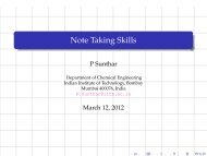 Note Taking Skills - Chemical Engineering, IIT Bombay - Indian ...