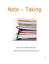Note Taking Workbook - Citrus College
