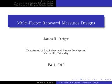 Multi-Factor Repeated Measures Designs - Statpower