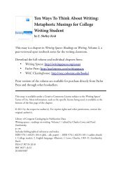Ten Ways To Think About Writing - the WAC Clearinghouse