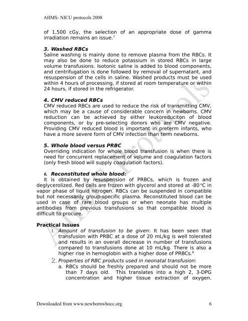 Blood and blood component therapy in neonatology - New Born Baby