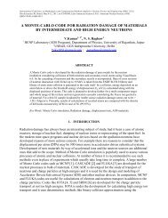 monte-carlo code for radiation damage - ANS Mathematics and ...