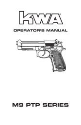 operator's manual - m9 ptp series - Greek Airsoft