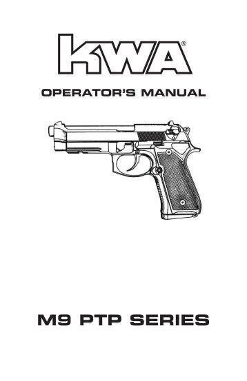 operator's manual - m9 ptp series - Greek Airsoft