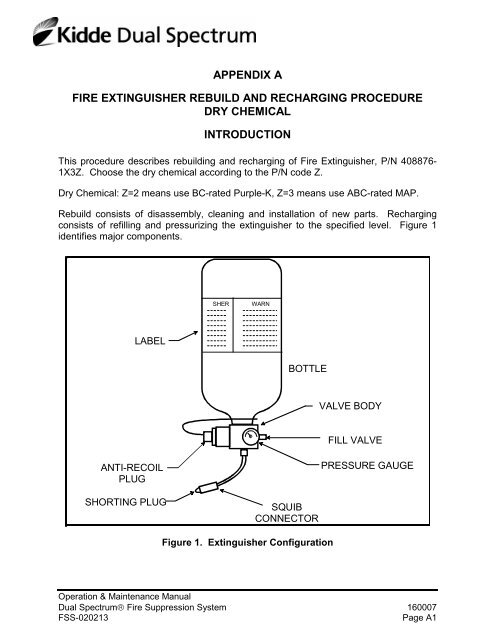 Appendix a fire extinguisher rebuild and - Kidde Dual Spectrum