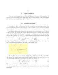 3. Compton Scattering These are notes for part - McGill Physics