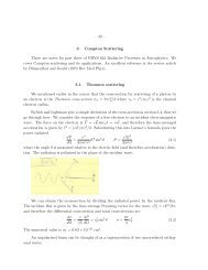 3. Compton Scattering These are notes for part - McGill Physics