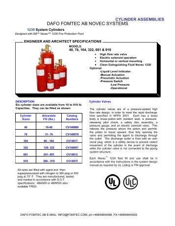 CYLINDER ASSY-2. - Dafo Fomtec AB