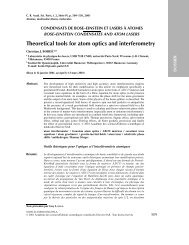 Theoretical tools for atom optics and interferometry - Page ...