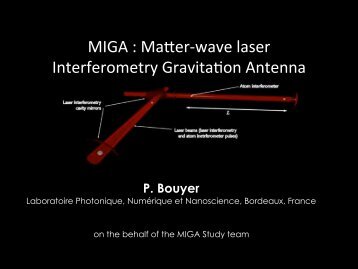 MIGA : Mater-wave laser Interferometry Gravita7on Antenna