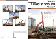 CLAMSHELL TELESCOPIC ARM - Hitachi Construction Machinery