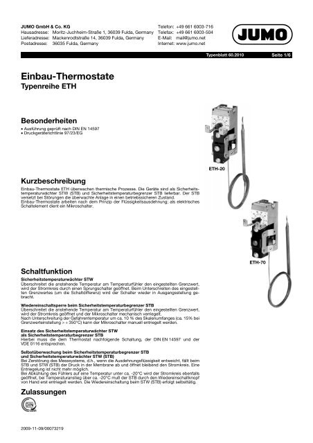 Einbau-Thermostate