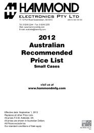 2012 Australian Recommended Price List