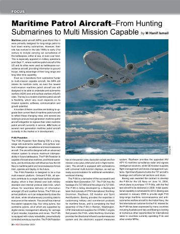 Maritime Patrol Aircraft–From Hunting Submarines to Multi Mission ...