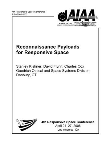 Reconnaissance Payloads for Responsive Space