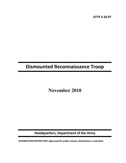 Dismounted Reconnaissance Troop - Army Electronic Publications ...