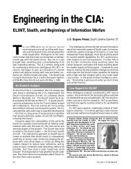 T Engineering in the CIA - Tau Beta Pi