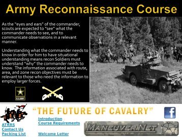 Army Reconnaissance Course (ARC) - U.S. Army
