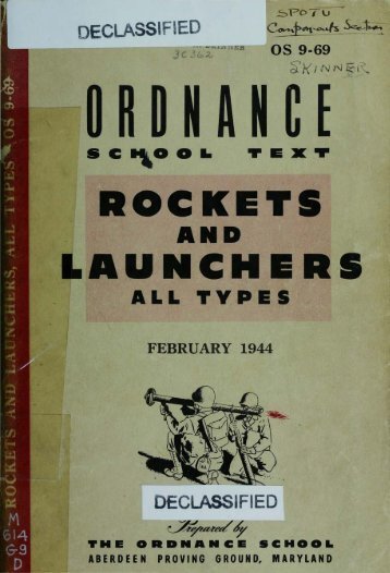 ROCKETS LAUNCHERS - Grenades, Mines and Boobytraps