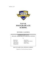 NAVAL POSTGRADUATE SCHOOL - NPS Publications - Naval ...