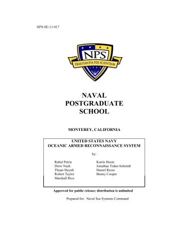 NAVAL POSTGRADUATE SCHOOL - NPS Publications - Naval ...