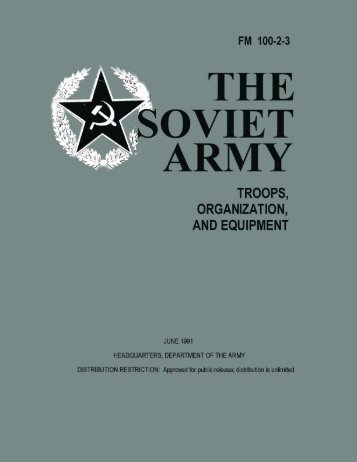 FM 100-2-3 The Soviet Army Troops, Organization and Equipment