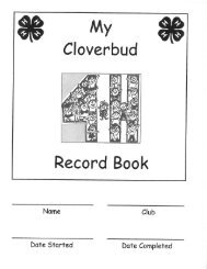 4-H Cloverbud Activity Book A - Taylor County - University of ...