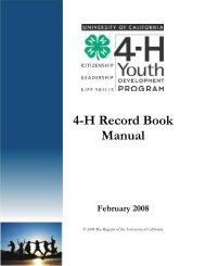 4-H Record Book Manual - UC Agriculture and Natural Resources