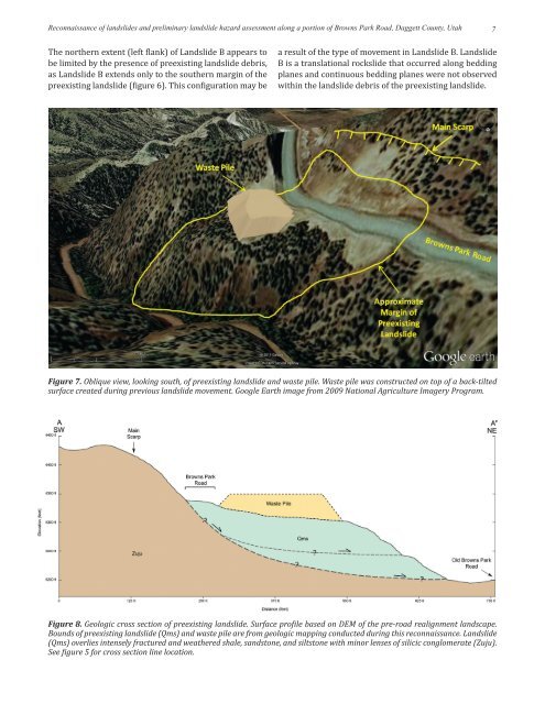 Reconnaissance of landslides and preliminary landslide hazard