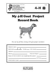 My 4-H Goat Project Record Book - Lee County Extension