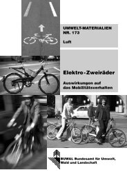 Elektro-Zweiräder. Auswirkungen auf das Mobilitätsverhalten - Bafu