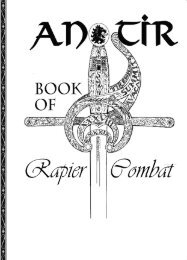 Antir Book of Rapier Combat - Kingdom of An Tir - Society for ...