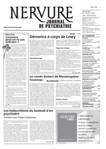 Mai - Nervure Journal de Psychiatrie