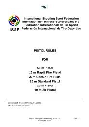 PISTOL RULES FOR 50 m Pistol 25 m Rapid Fire Pistol 25 m Center ...
