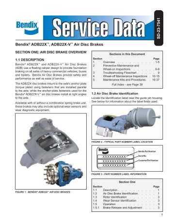 Bendix® ADB22X™, ADB22X-V™ Air Disc Brakes ... - asmavermeq