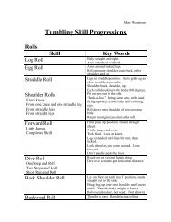 Tumbling Skill Progressions