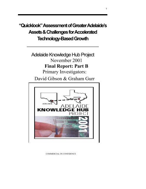 “Quicklook” Assessment of Greater Adelaide's Assets & Challenges ...