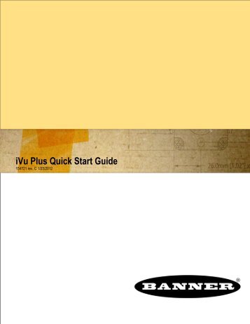 iVu Plus Quick Start Guide - Banner Engineering