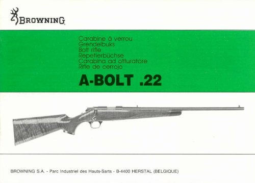 Carabine a verrou Grendelbuks Bah' rifle - Browning