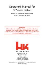 Operator's Manual for P7 Series Pistols - Heckler & Koch