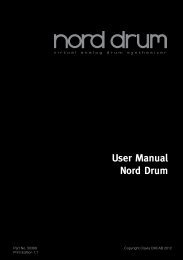 User Manual Nord Drum - Clavia