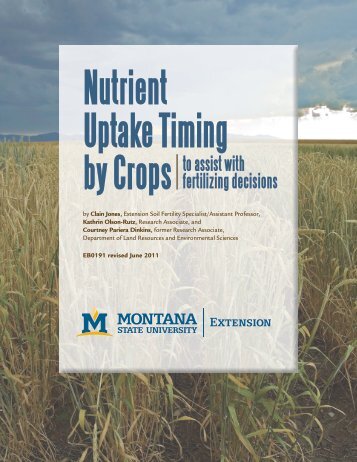 Nutrient Uptake Timing by Crops - Department of Land Resources ...