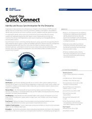 Quest One Quick Connect - Quest Software