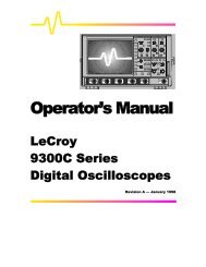 LeCroy 9300 Series Oscilloscope Operator's Manual