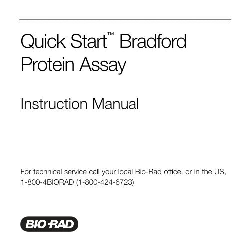 Quick Start™ Bradford Protein Assay
