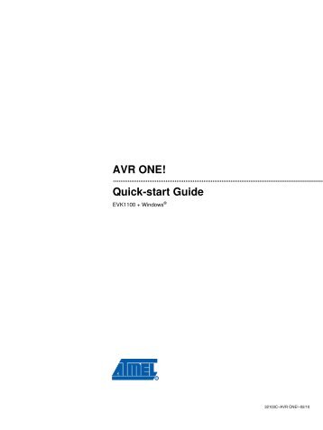 AVR ONE! Quick-start Guide - Atmel Corporation